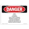 Signmission Safety Sign, OSHA Danger, 5" Height, Keep 36 Inch Clearance, Landscape OS-DS-D-57-L-2472 - alternate 1